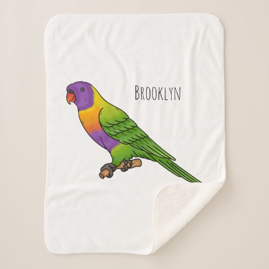 Rainbow-Lorikeet-Cartoon Sherpadecke (Vorderseite)