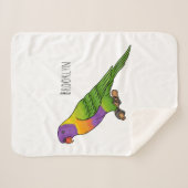 Rainbow-Lorikeet-Cartoon Sherpadecke (Vorderseite (Horizontal))