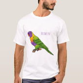 Rainbow-Lorikeet-Cartoon T-Shirt (Vorderseite)