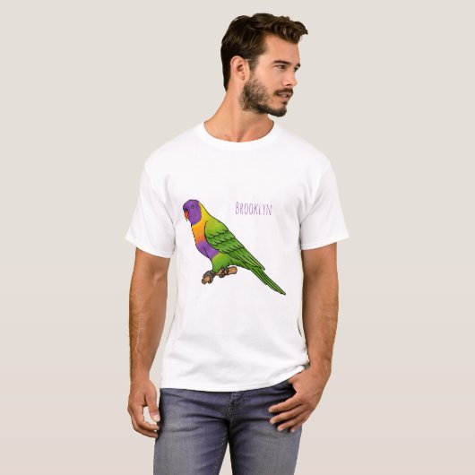 Rainbow-Lorikeet-Cartoon T-Shirt (Vorne ganz)