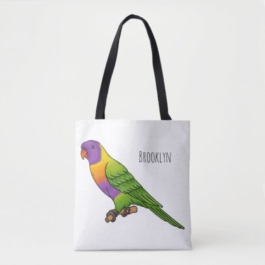Rainbow-Lorikeet-Cartoon Tasche (Vorderseite)