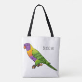 Rainbow-Lorikeet-Cartoon Tasche (Rückseite)