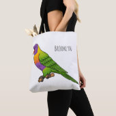 Rainbow-Lorikeet-Cartoon Tasche (Von Nahem)