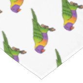Rainbow-Lorikeet-Cartoon Tischdecke (Schrägansicht)
