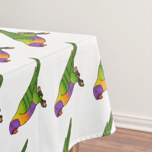 Rainbow-Lorikeet-Cartoon Tischdecke (Beispiel)