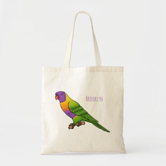 Rainbow-Lorikeet-Cartoon Tragetasche (Vorne)