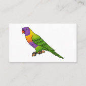 Rainbow-Lorikeet-Cartoon Visitenkarte (Rückseite)