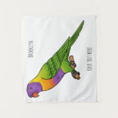 Rainbow-Lorikeet-Cartoon Wandteppich (Vorderseite)