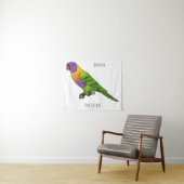 Rainbow-Lorikeet-Cartoon Wandteppich (Beispiel (Horizontal))