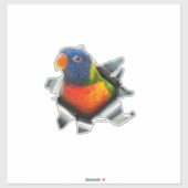 Rainbow Lorikeet Decal – Colorful Parrot Sticker (Blatt)