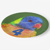 Rainbow Lorikeet des Kindes zum Geburtstag Pappteller (Schrägansicht)