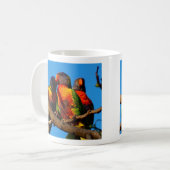 Rainbow Lorikeet Foto Kaffee Tasse (Vorderseite Links)