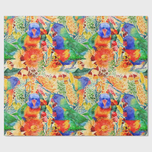 Rainbow Lorikeet Garden Geschenkpapier (Flach)