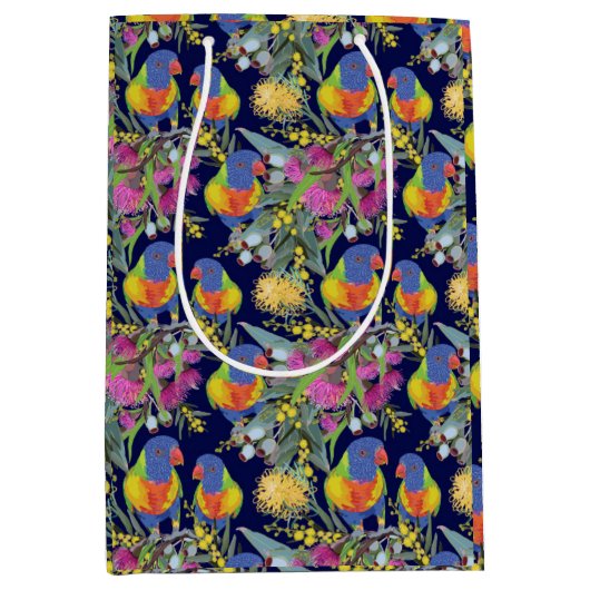 Rainbow Lorikeet Mittlere Geschenktüte (Vorderseite)