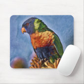 Rainbow Lorikeet Parrot Bird Mousepad (Mit Mouse)
