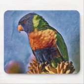 Rainbow Lorikeet Parrot Bird Mousepad (Vorne)
