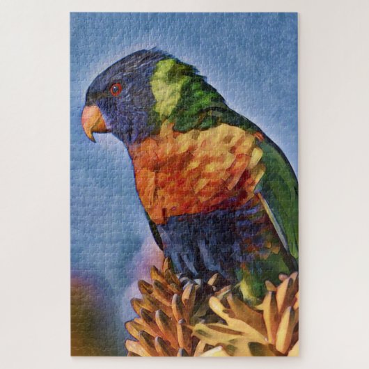 Rainbow Lorikeet Parrot Bird Puzzle (Vertikal)