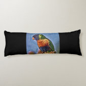 Rainbow Lorikeet Parrot Bird Seitenschläferkissen (Rückseite)