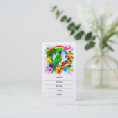 Rainbow Lorikeet Parrot Business Cards Visitenkarte (Stehend Vorderseite)