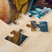 Rainbow Lorikeet Parrot mit bunten Blume Puzzle (Seite)