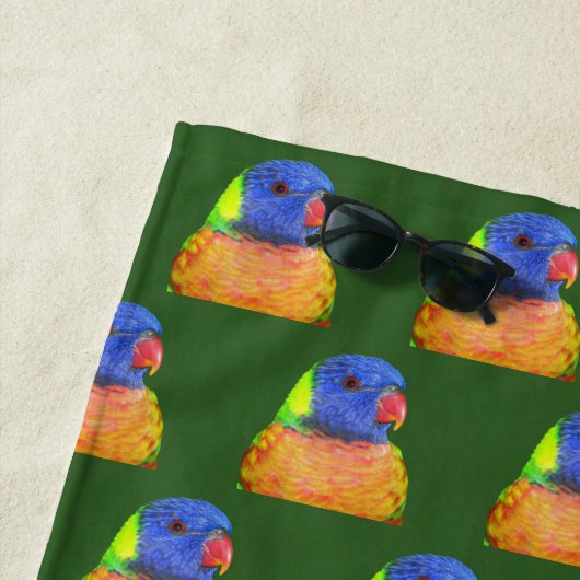 Rainbow Lorikeet Parrot Pattern Strandtuch (Beispiel)