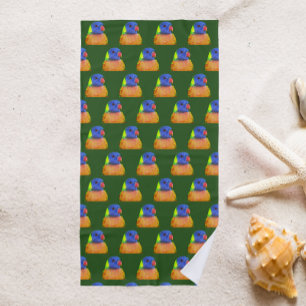 Rainbow Lorikeet Parrot Pattern Strandtuch