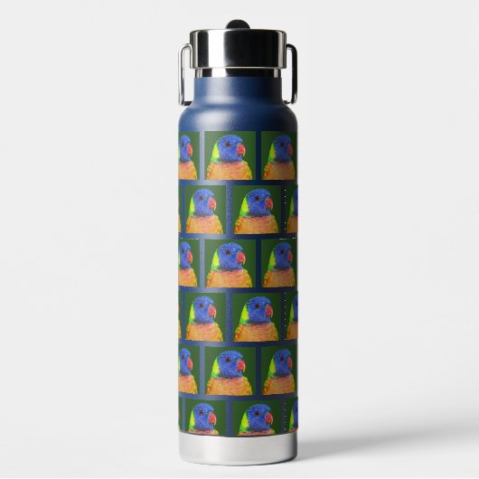Rainbow Lorikeet Parrot Pattern Trinkflasche (Vorderseite)