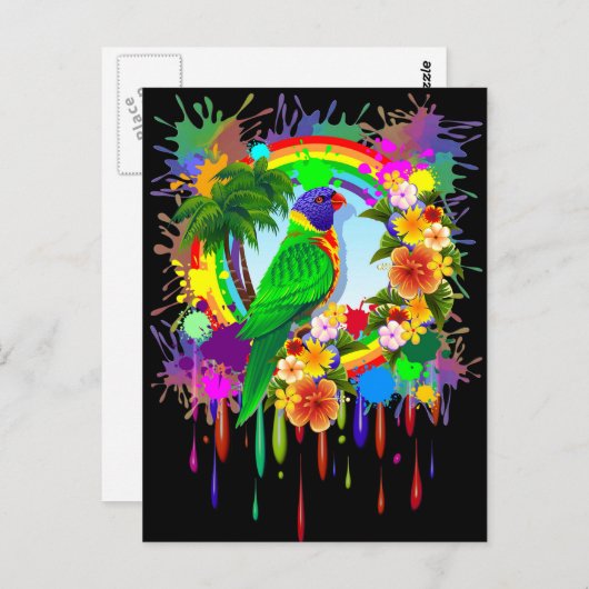 Rainbow Lorikeet Parrot Postkarten (Vorne/Hinten)
