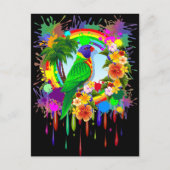 Rainbow Lorikeet Parrot Postkarten (Vorderseite)
