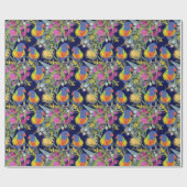 Rainbow Lorikeet Wrapping Paper Geschenkpapier (Flach)