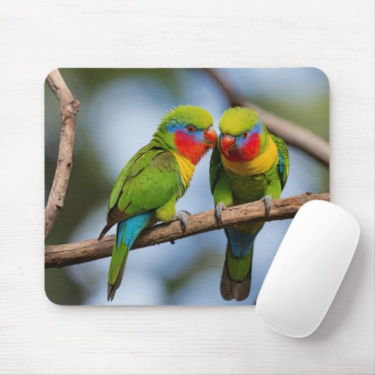 Rainbow Lorikeets Mousepad (Mit Mouse)