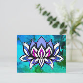 Rainbow Lotus Blues Postkarte (Stehend Vorderseite)
