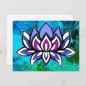Rainbow Lotus Blues Postkarte (Vorne/Hinten)
