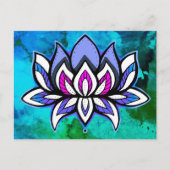 Rainbow Lotus Blues Postkarte (Vorderseite)