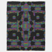 Rainbow Lotus in Black 1 Fleece Blankon (Vorderseite)