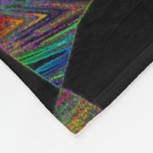 Rainbow Lotus in Black 1 Fleece Blankon (Ecke)