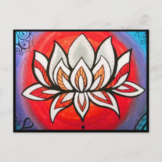 Rainbow Lotus Postkarte