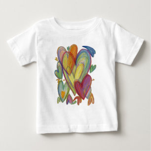 Rainbow Love Hearts Art Custom Shirt