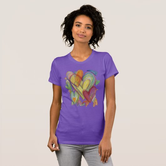 Rainbow Love Hearts Art Custom Shirts (Vorne ganz)