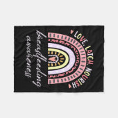 Rainbow Love Latch Nourish Breastfeeding Awareness Fleecedecke (Vorderseite (Horizontal))