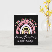 Rainbow Love Latch Nourish Breastfeeding Awareness Karte (Gelbe Blume)