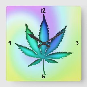 Rainbow Love Square Wallclock Quadratische Wanduhr