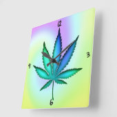 Rainbow Love Square Wallclock Quadratische Wanduhr (Winkel)