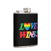 Rainbow Love Wins Heart Flask LGBT Flachmann (Rechts)
