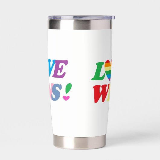 Rainbow Love Wins LGBT Thermobecher (Links)