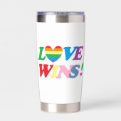 Rainbow Love Wins LGBT Thermobecher (Rückseite)