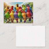 Rainbow Lovebirds: Eine Serenade im Garten Visitenkarte (Vorne/Hinten)