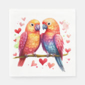 Rainbow Lovebirds Serviette (Vorderseite)