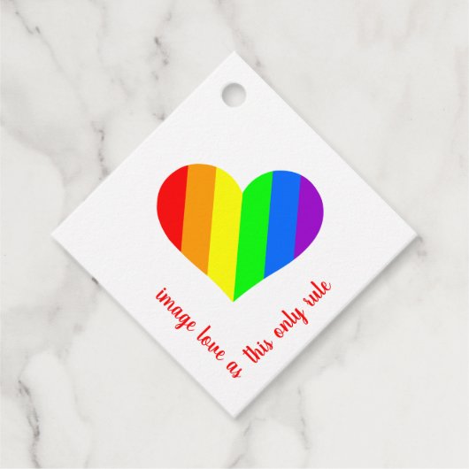 Rainbow Lover Hearts Geschenkanhänger (Vorderseite)