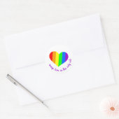 Rainbow Lover Hearts Runder Aufkleber (Umschlag)